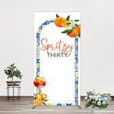 Lofaris Mediterranean Spritzy Thirty Birthday Rectangle Backdrop